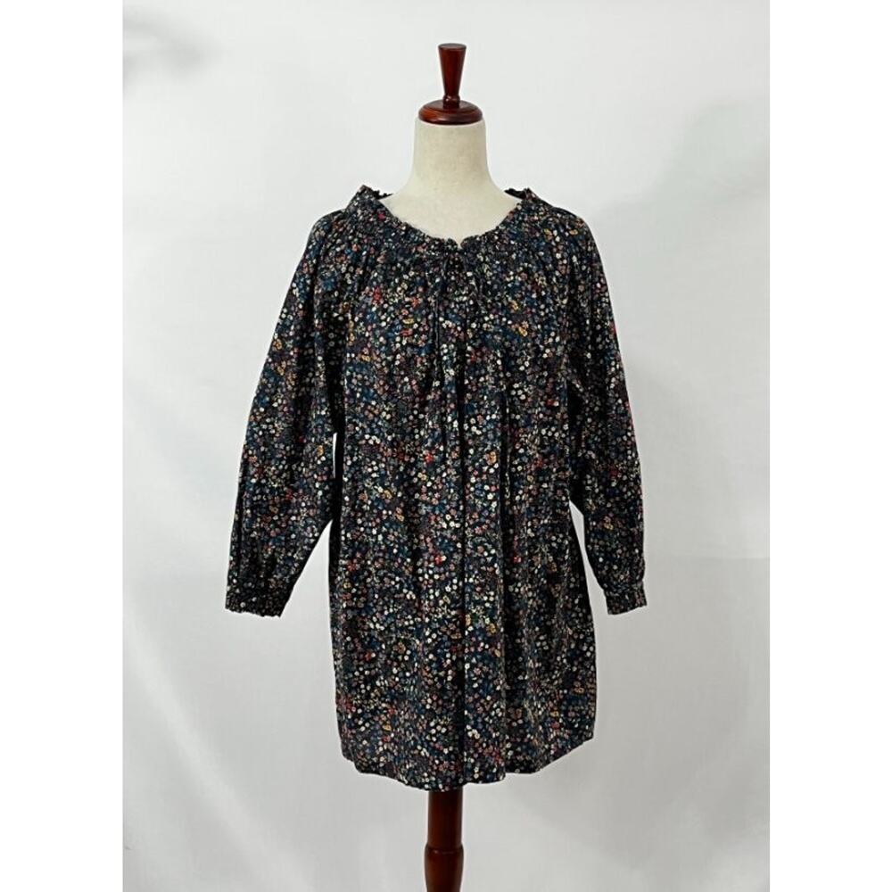 DOEN S Small Everild Dress On Off Shoulder Donna Leigh Floral Navy Mini Liberty - Picture 9 of 11